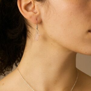 Stylish Pink Teardrop Earrings